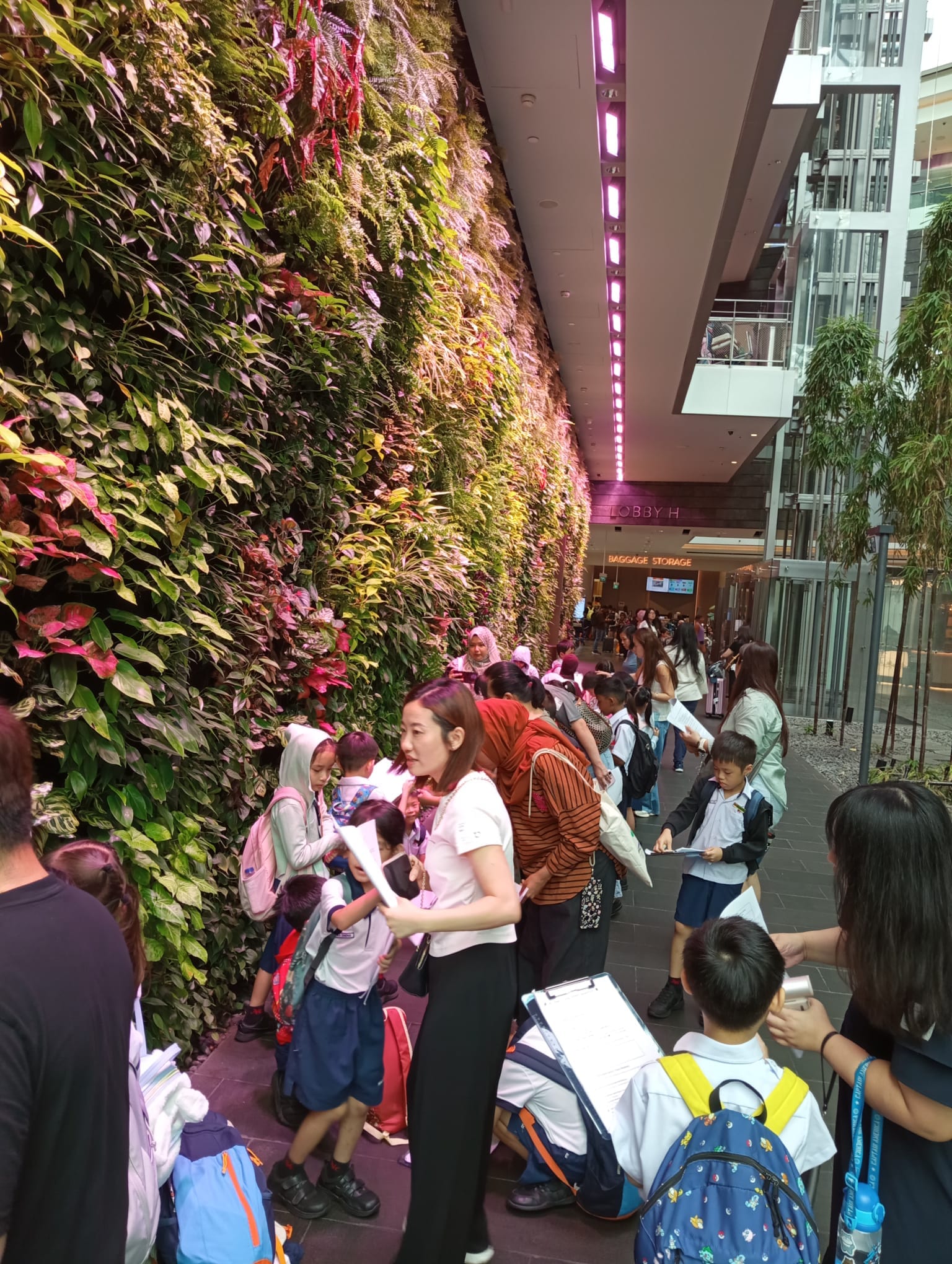 Students at Jewel Changi Airport